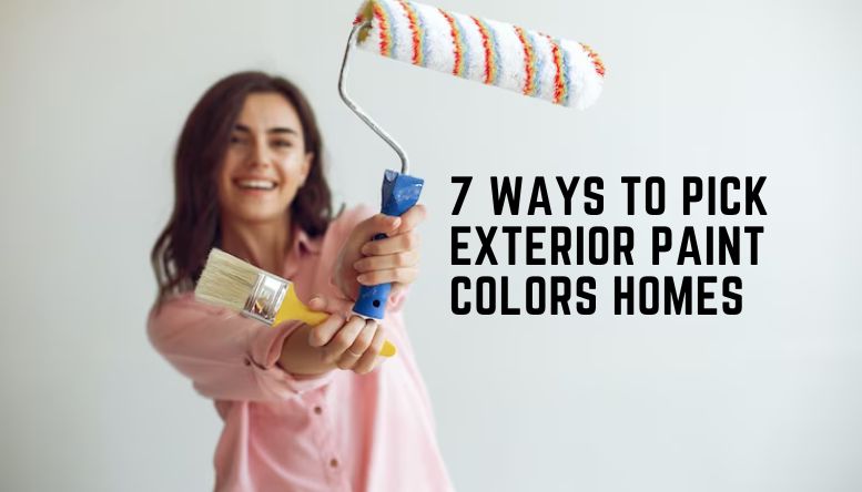 A young woman selects an exterior paint for the top interior design company in Kerala.