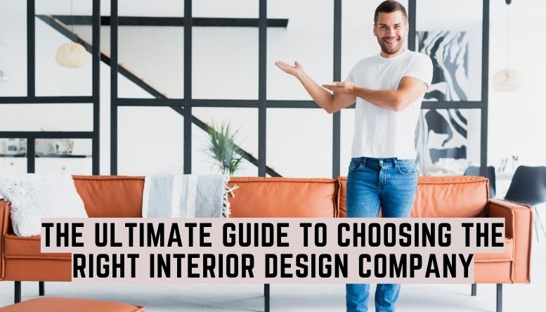 A man showing the best interior design company in kerala
